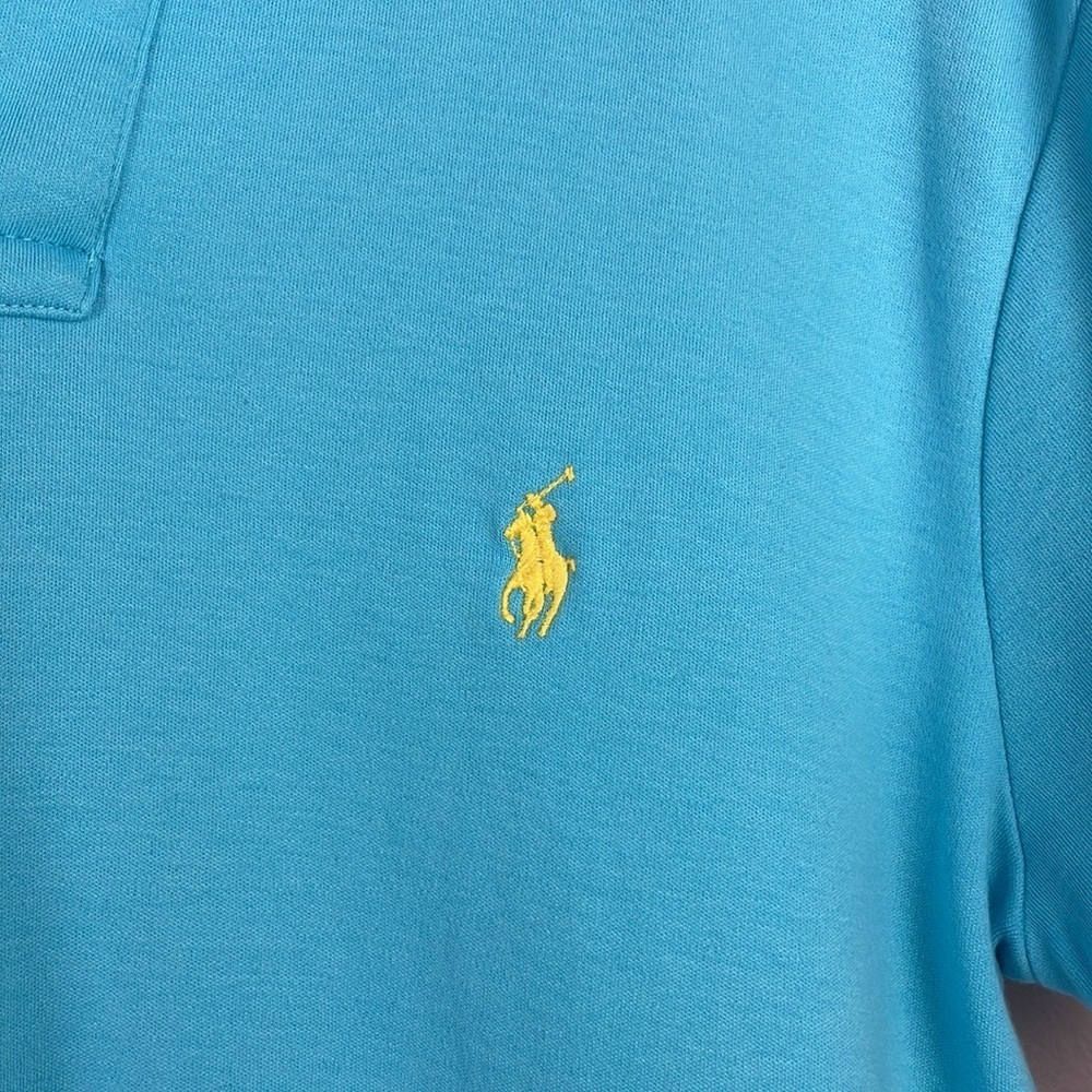 Polo Ralph Lauren Men Custom Fit Polo Shirt SZ S Soft/Stretchy Blue Label - Picture 4 of 7